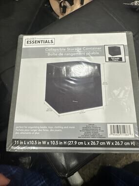 Lot Of 4 Black Laundry Essentials Collapsible Storage Container 11 X 10.5